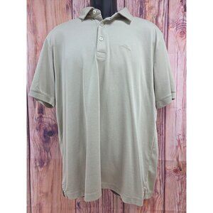 Tommy Bahama Mens Beige Polo Shirt Large